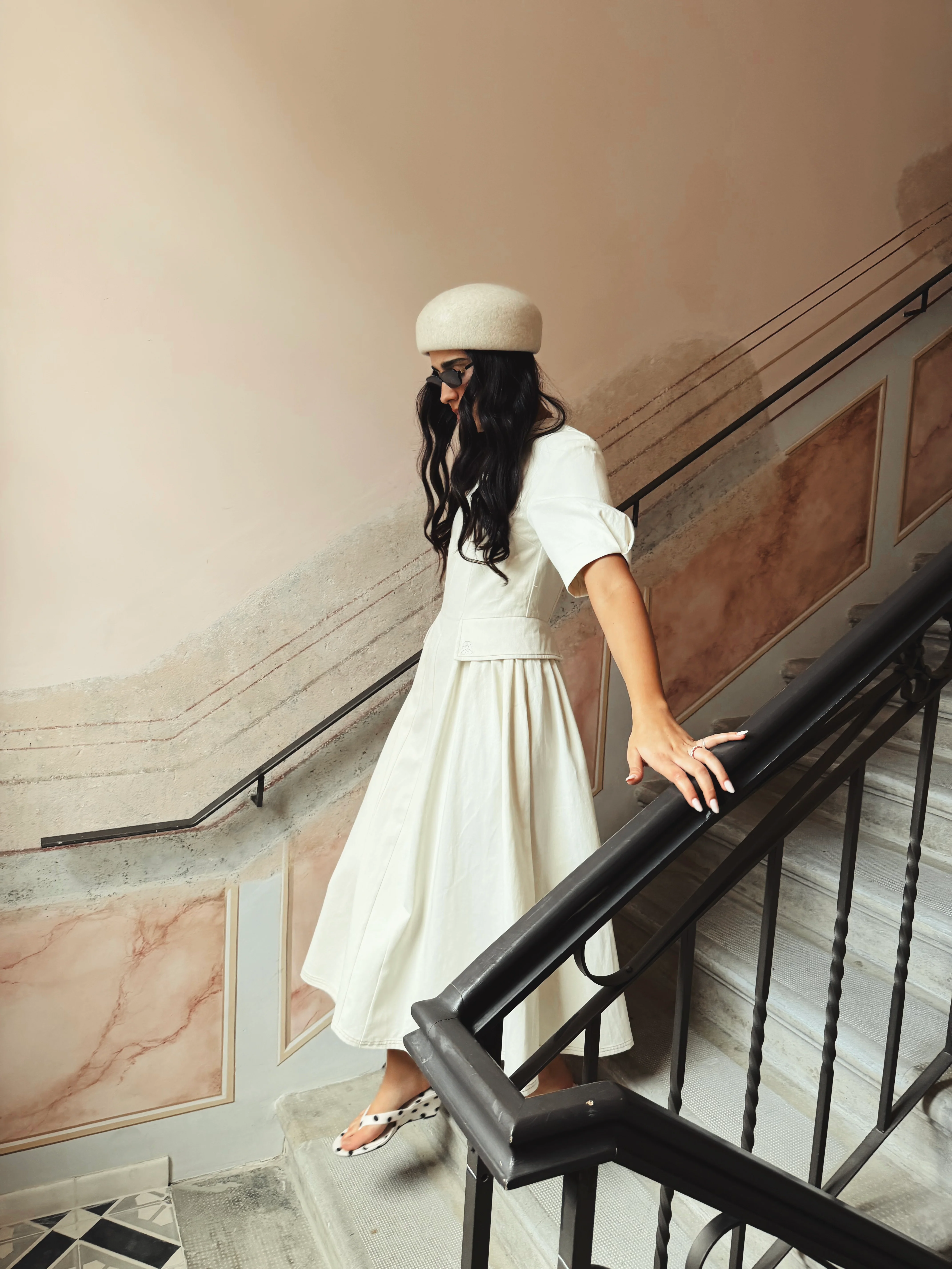 ELIZBETH DRESS - CREAM - Image 4