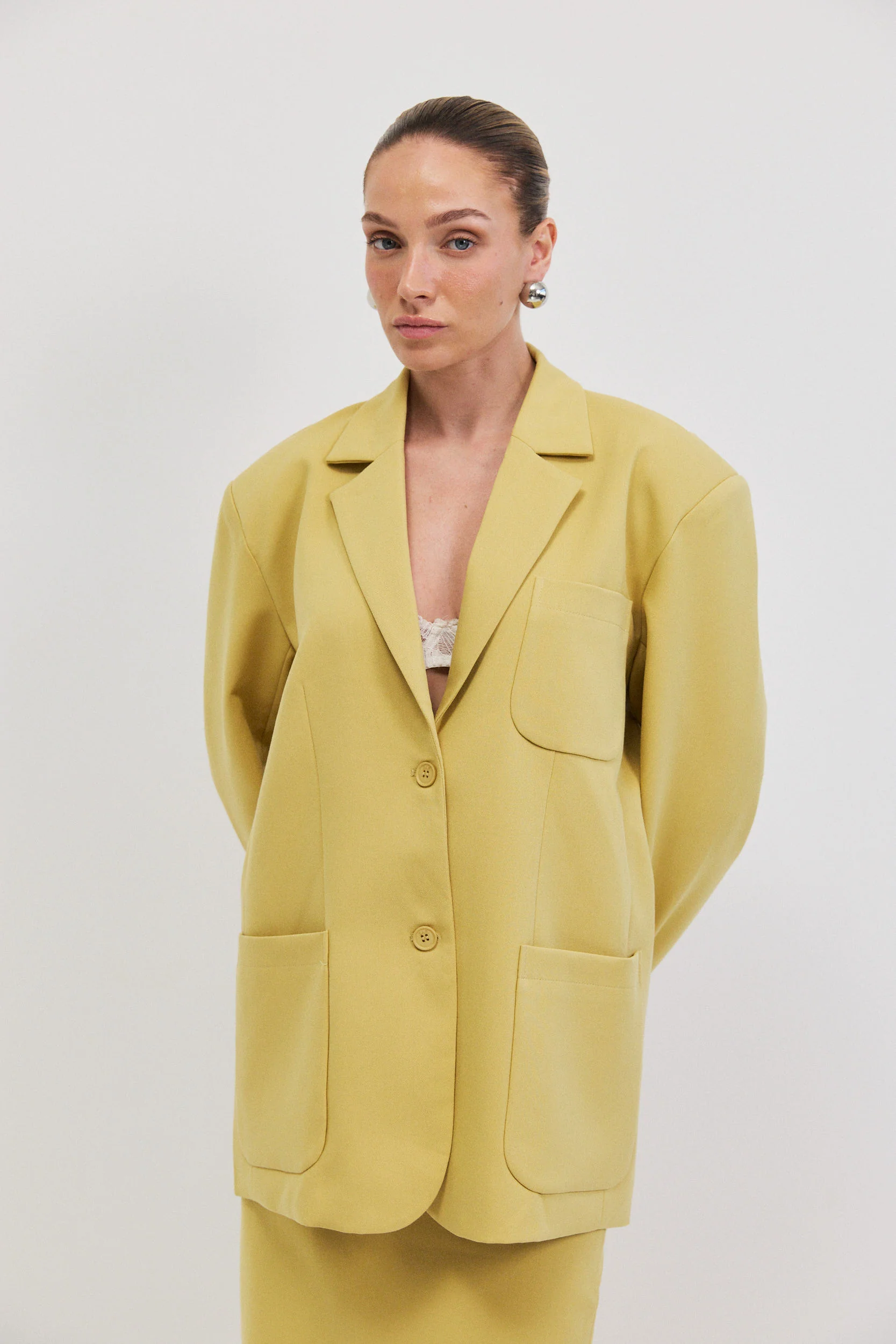 MEALNIE BLAZER - MUSTARD