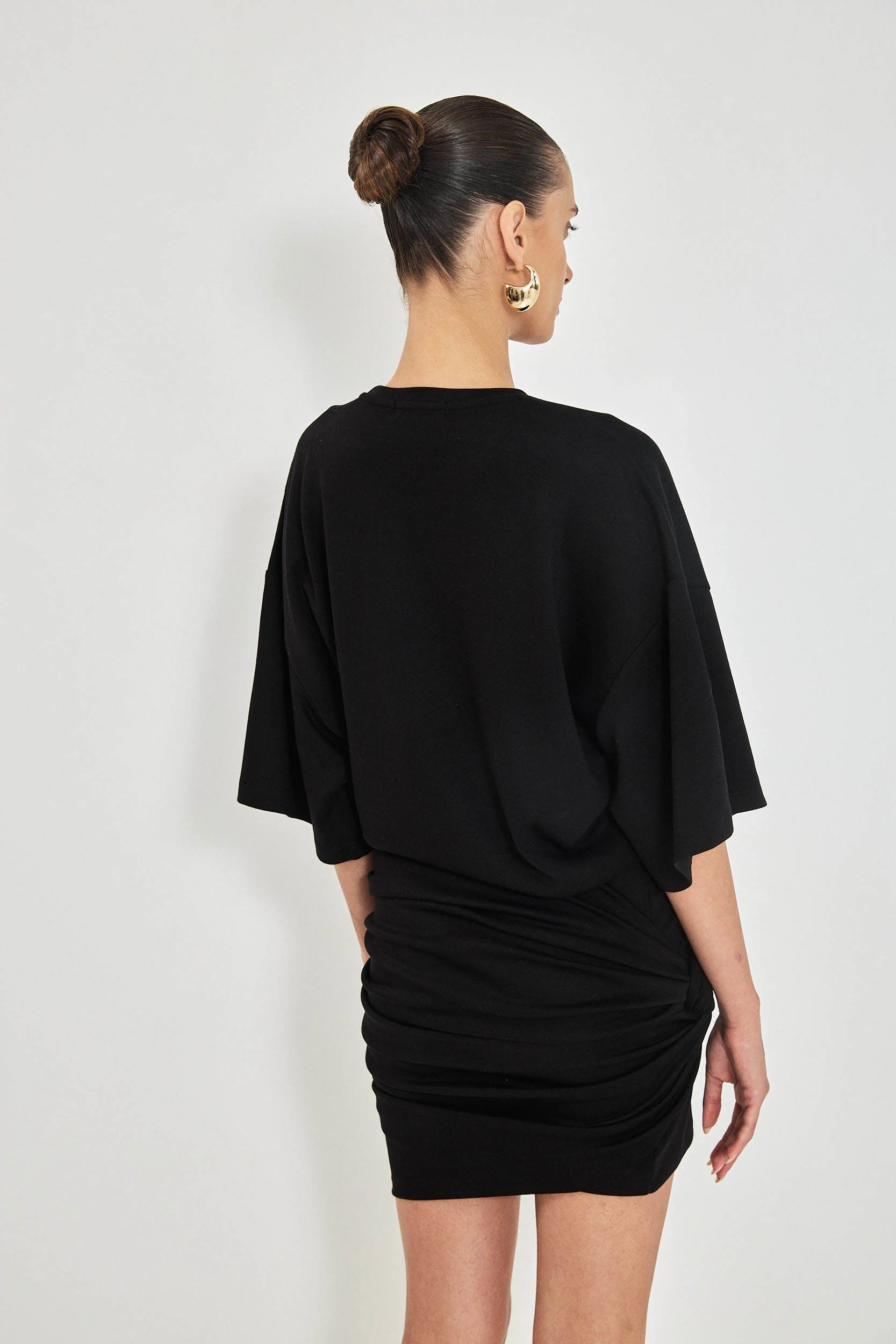 NINA SHORT DRESS - BLACK - Image 4