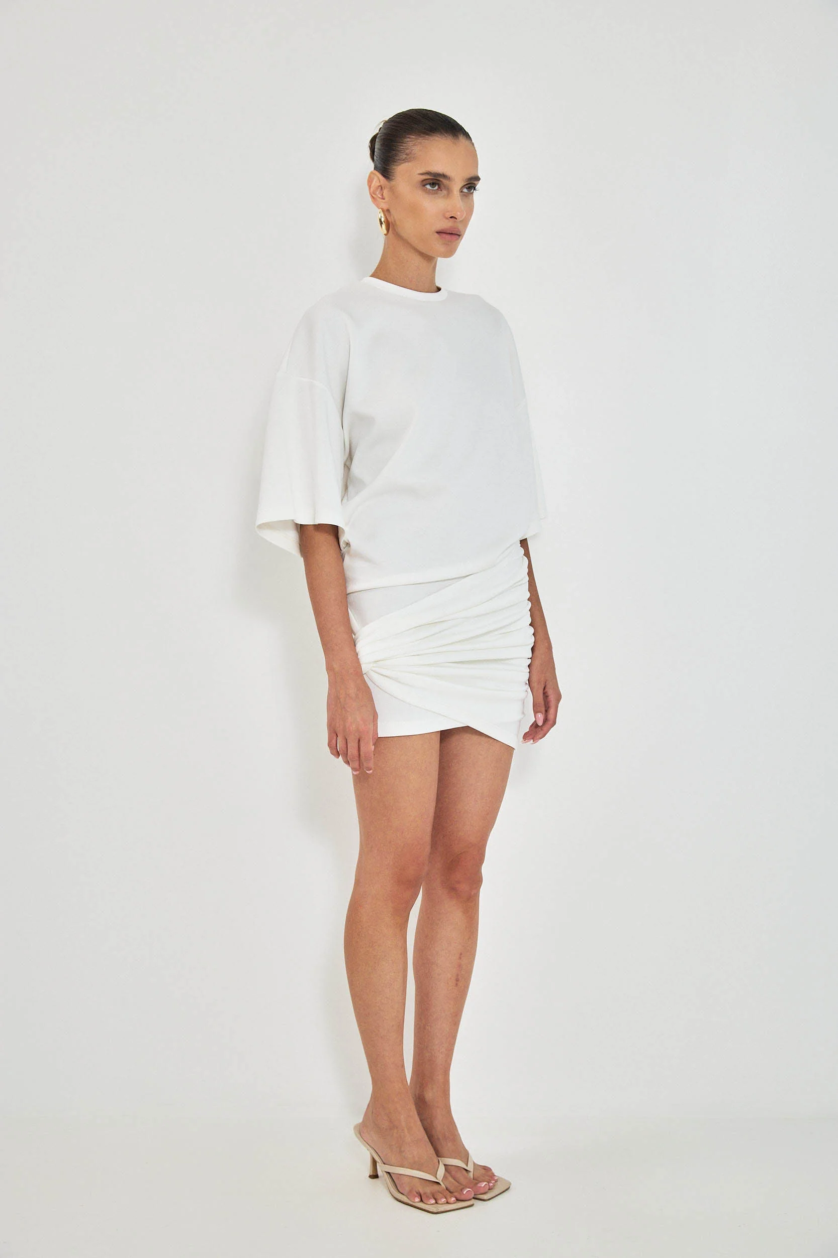 NINA SHORT DRESS - WHITE - Image 3
