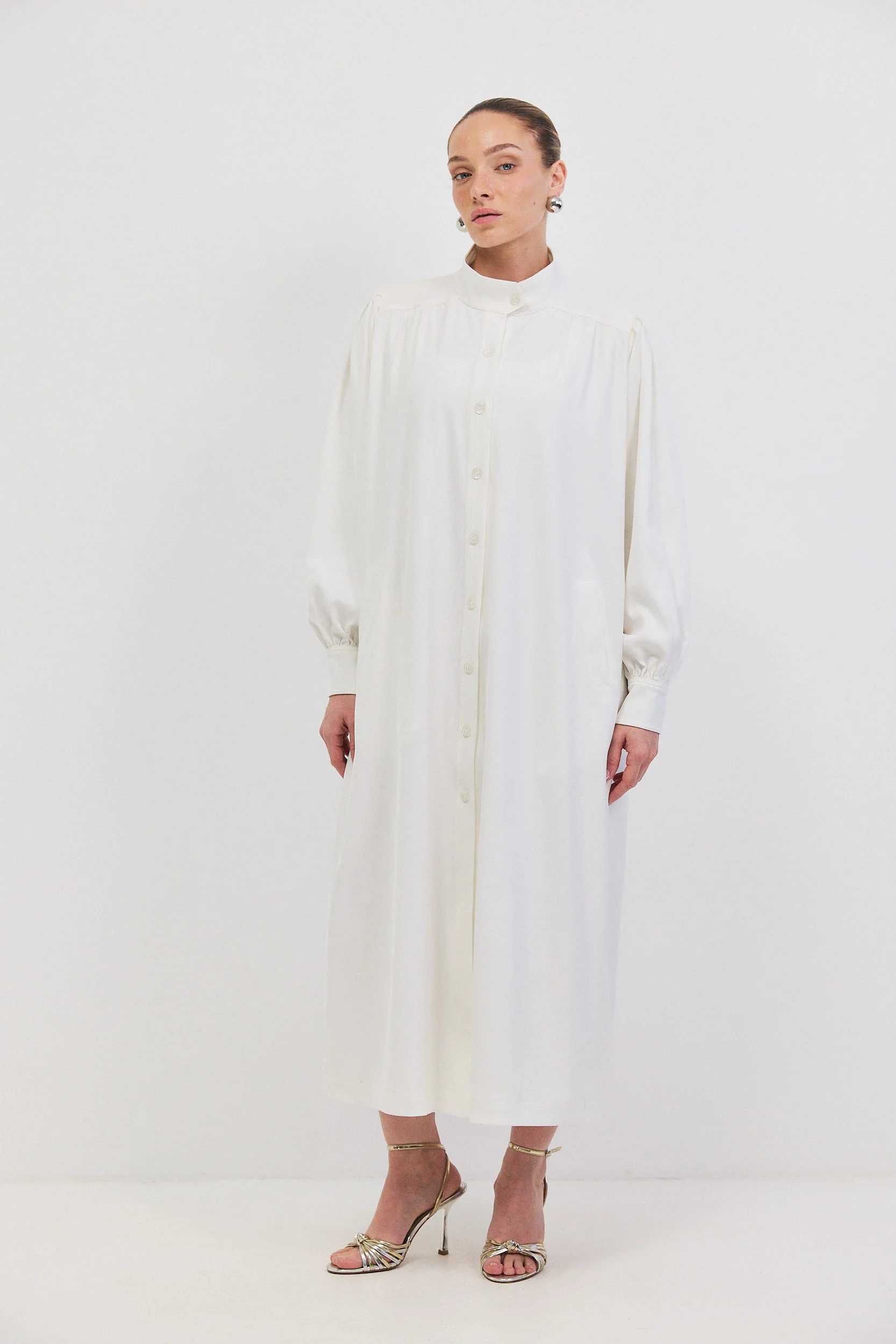 OLIVIA JACKET DRESS - WHITE - Image 2