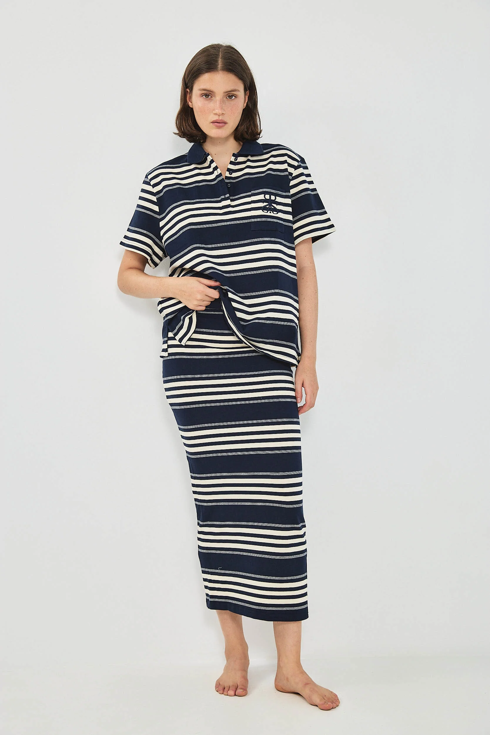SANDY LONG SKIRT - BLUE - Image 2