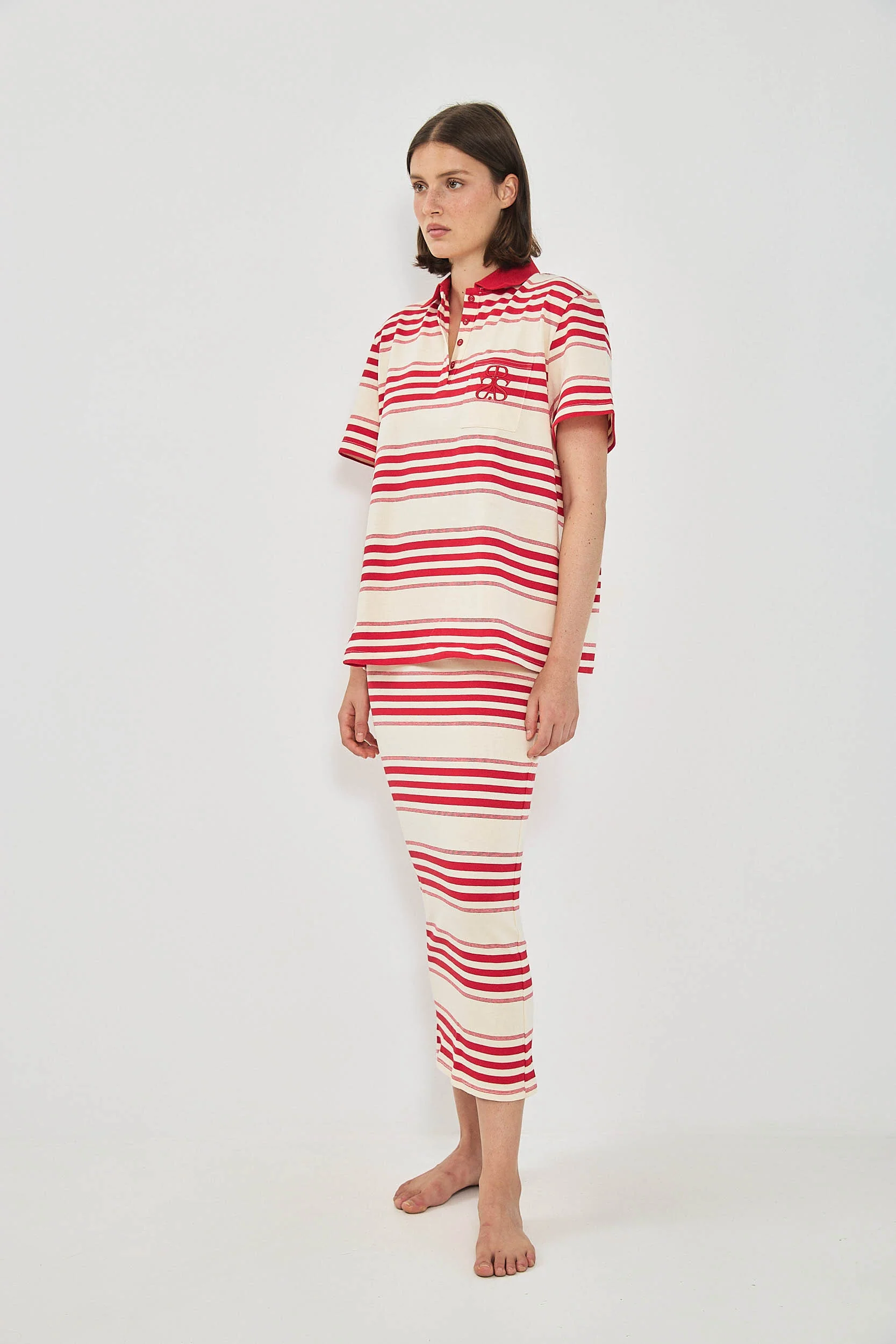 SANDY LONG SKIRT - RED - Image 4