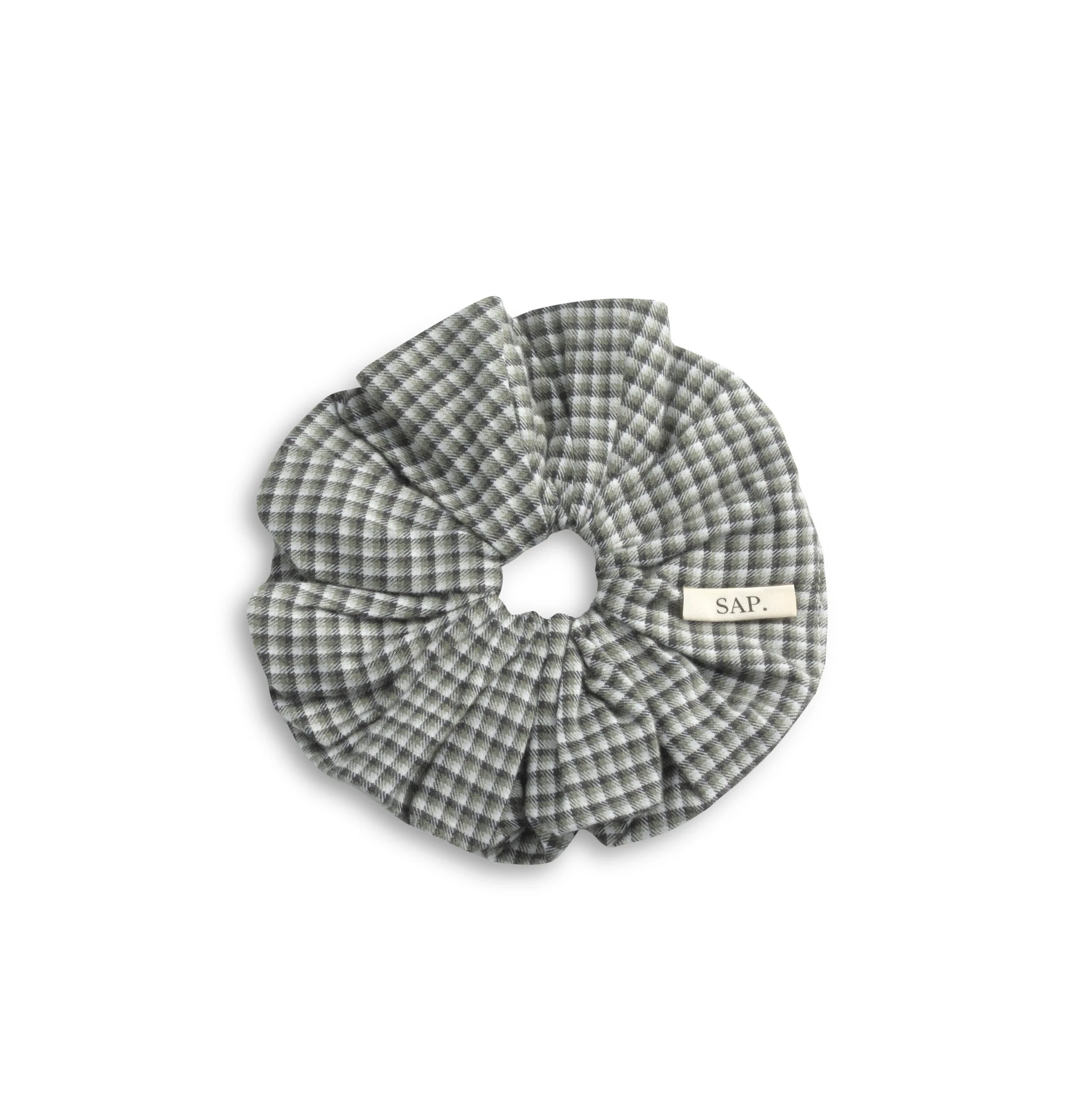 SCRUNCHIE - OLIVE PEPITA
